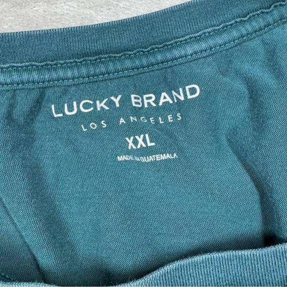 Lucky Brand Christmas Holiday Winter Green Cotton Crewneck T-Shirt Top Size XXL - Picture 13 of 14